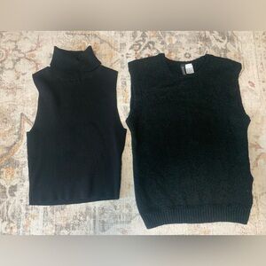 H&M Black Sleeveless Knit Top Bundle